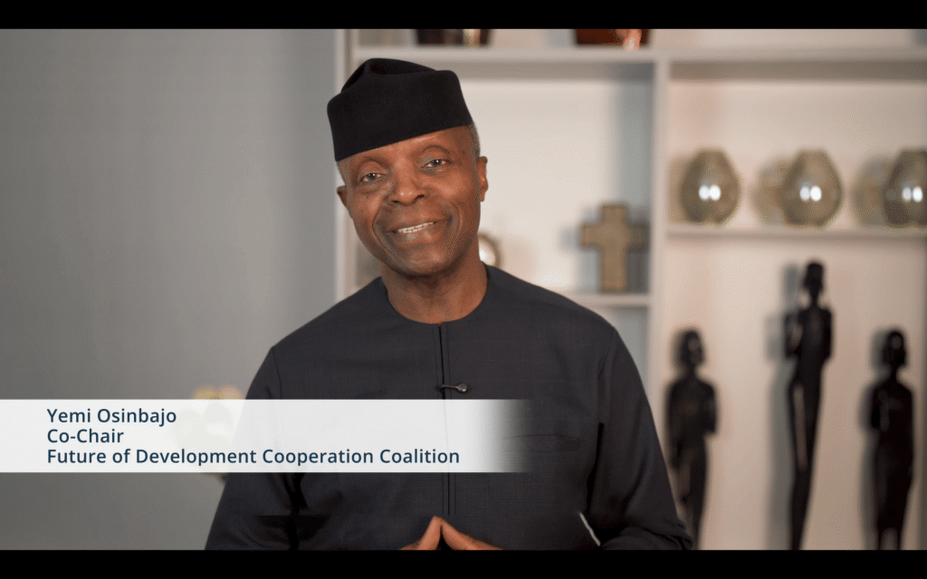 Yemi Osinbajo addresses the Africa Business Forum