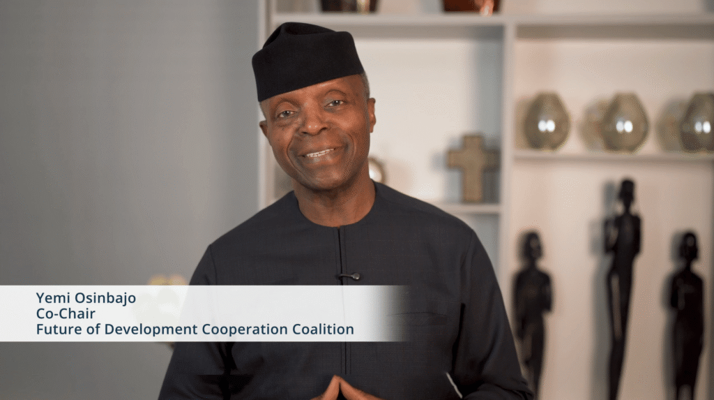 Yemi Osinbajo addresses the Africa Business Forum